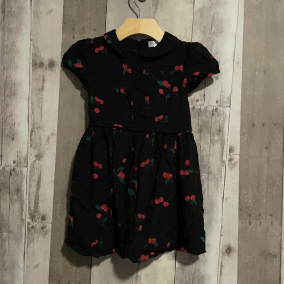 Infant Ralph Lauren Black Cherry Print Dress 24 months - Picture 1 of 5